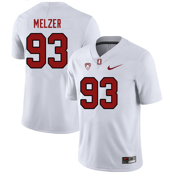 Men #93 Kaz Melzer Stanford Cardinal College 2023 Football Stitched Jerseys Sale-White - Click Image to Close